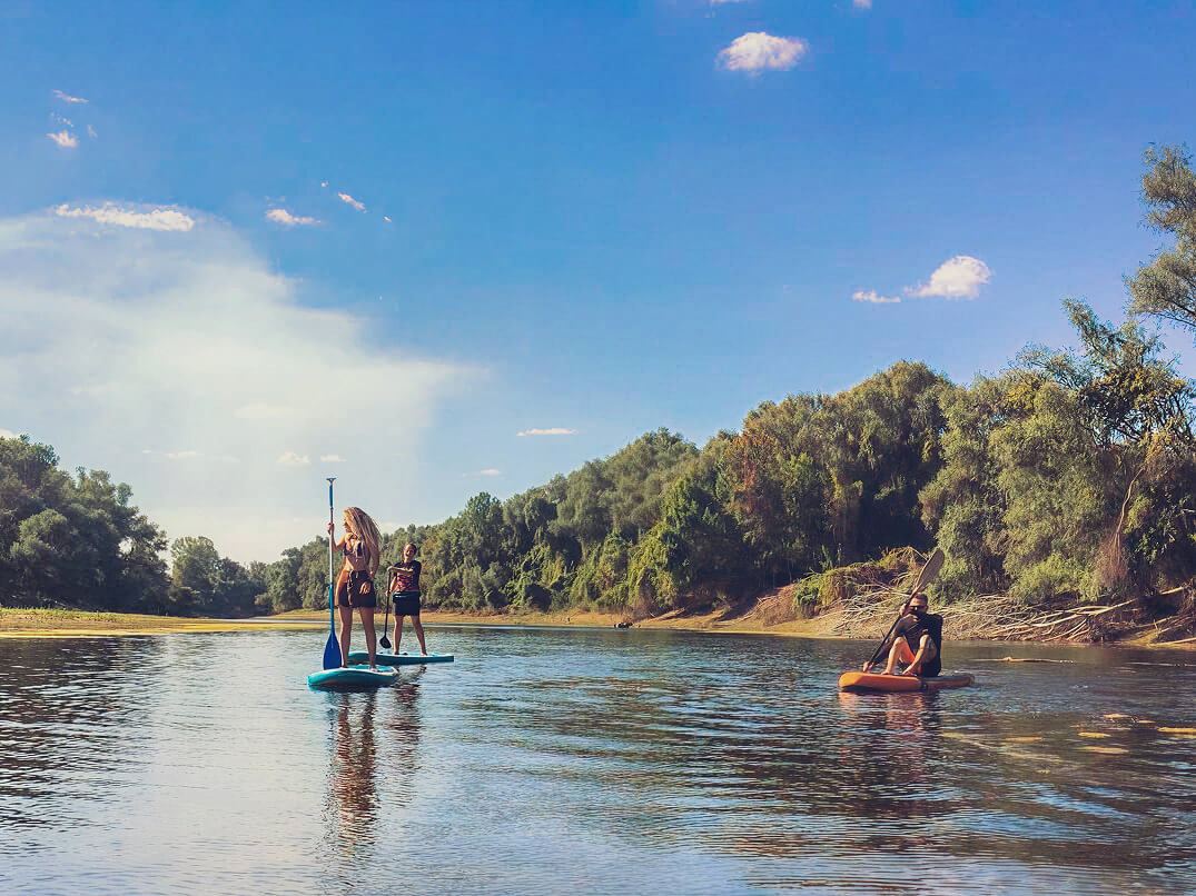 Kayaking on the river